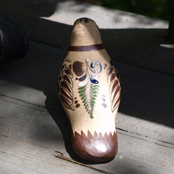 Signed Mexico Folk Art, Handmade Terra Cotta, Ceramic Bird Sculpture, Figurine, - Picture 4 of 7